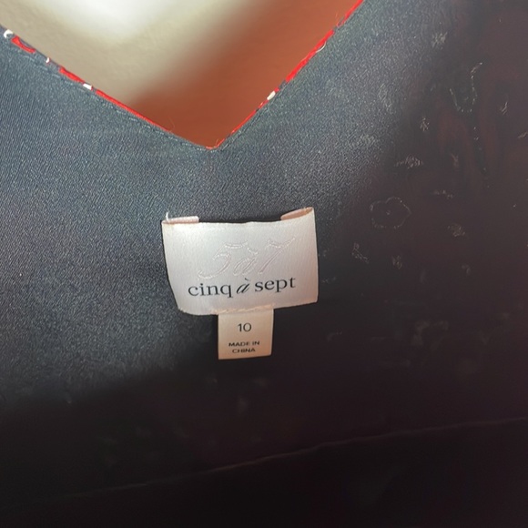 Cinq a Sept Red and Black Midi Dress - Picture 7 of 7